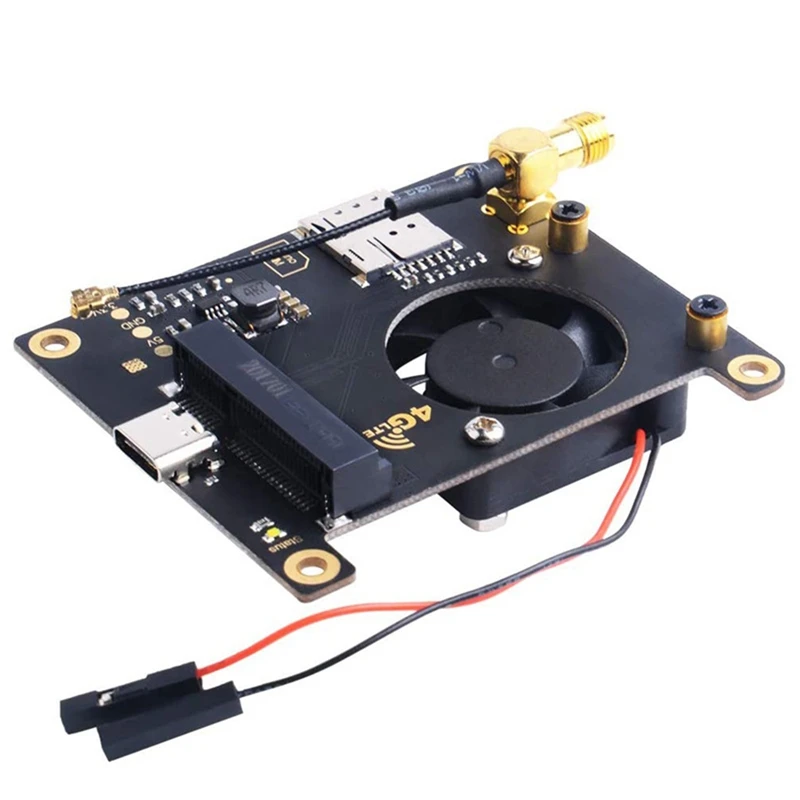Плата расширения с охлаждающим вентилятором для Raspberry Pi 4B Network 4G LTE | Компьютеры и