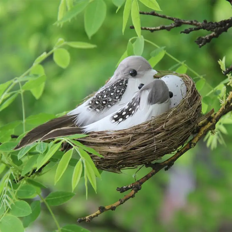 8 шт. украшение Птичье гнездо пасхальное искусственное модель набор яиц для
