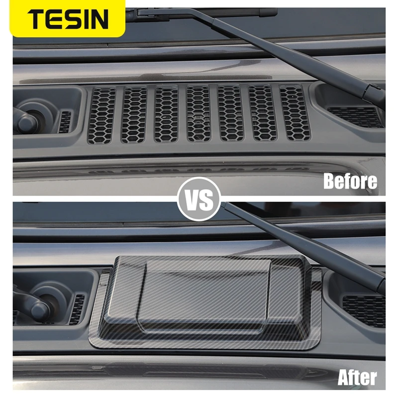 

Car Stickers For Jeep Gladiator JT 2018+ Car Hood Air Inlet Outlet Vent Intake Trim Cover Stickers For Jeep Wrangler JL 2018+