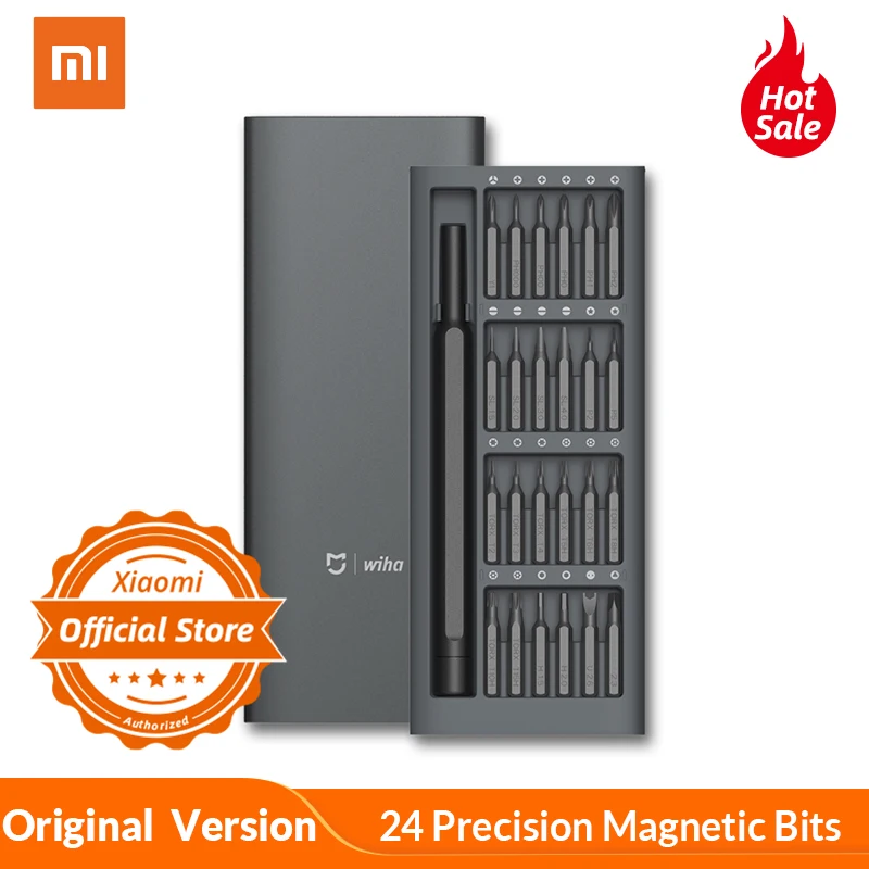 Xiaomi Mijia Wiha Набор отверток для ежедневного использования смарт-драйвер 24 прецизионные магнитные биты aluminum Box DIY отвертка умный дом