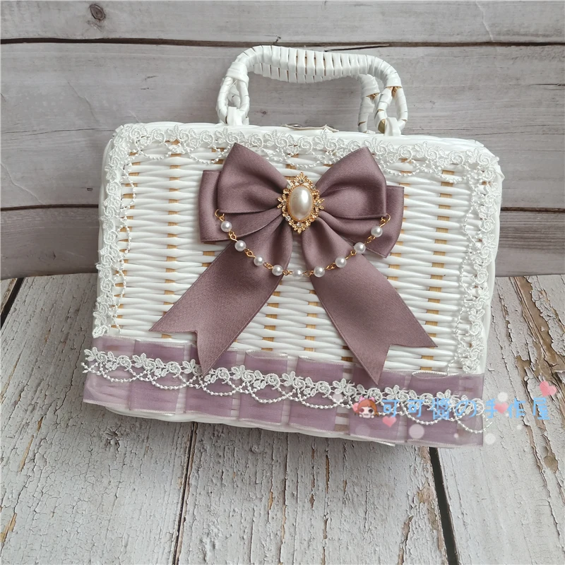 Мечта китов остров маленькие вещи волосы &quotЛолита&quot Лента ротанга коробка Бант