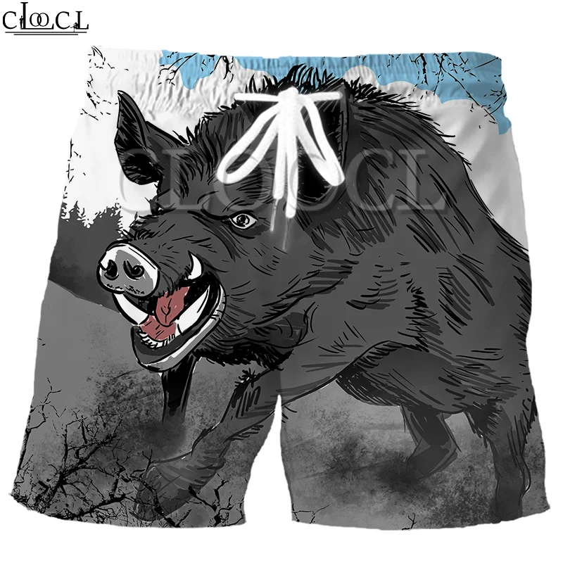 

CLOOCL New Fashion Wild Animal Wild Boar Men Sports 3D Print 2021 Summer Leisure Hip Hop Harajuku Beach Shorts