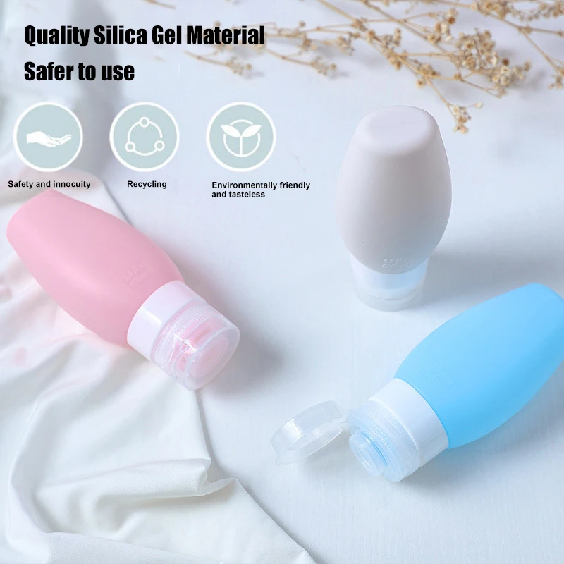 

Travel Bottles Leakproof Silicone Refillable Travel Containers for Shampoo TK-ing