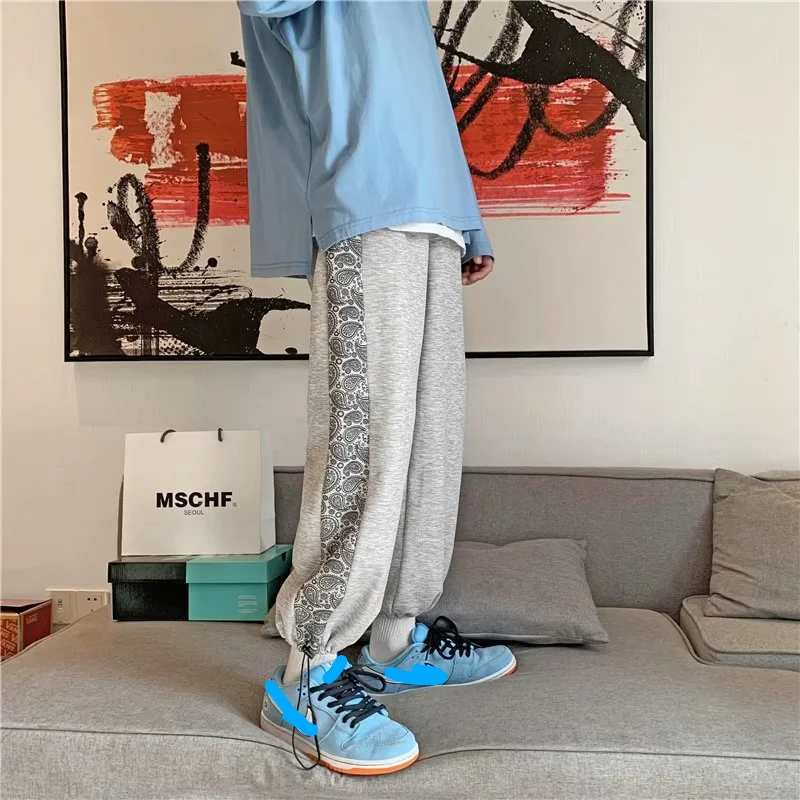

WFF Men's Korean pants slacks spring and autumn fashion pants sports pants joggers hip hop men fashion motorcycle street wear