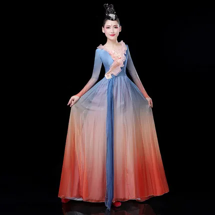 Новый Открытый танец современный танцевальный костюм костюмы женский хор группа