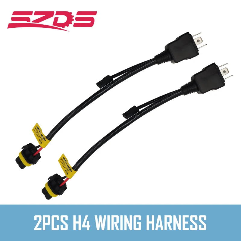 SZDS Bi Xenon 35 Вт 55 Вт H4 12 В 2 шт кабельный жгут для H4 9003 Hi/Lo Bi-лампы Xenon HID проводки контроллеры Play and plug
