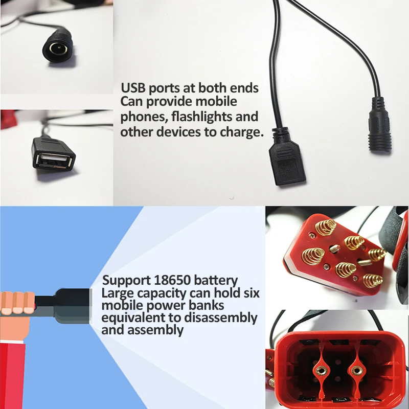 DIY 6x 18650 Чехол-держатель для аккумулятора водонепроницаемый блок питания 12 В