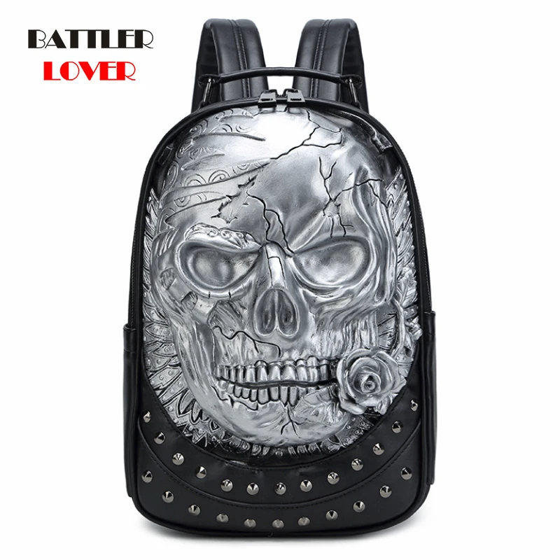 

Backpack Men's Back Pack Male Leather Bagpacks for Teenagers Luxury Designer Punk Large Capacity Laptop Bag Homme Travel Bags