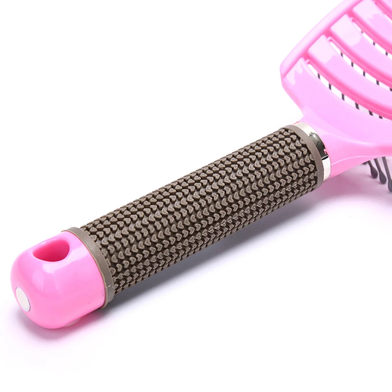 

Nylon Detangle Hairbrush Women Hair Scalp Massage Comb Paddle Hair Brush Wet Hair Brush For Hairdressing Salon Black
