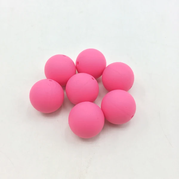 dark pink Новые Силиконовые Круглые бусины для прорезывания зубов 15 мм оптом детские бусины для прорезывания зубов пищевые бусины из силиконовой резины Силиконовые бусины для прорезывания зубов - Цвет: dark pink