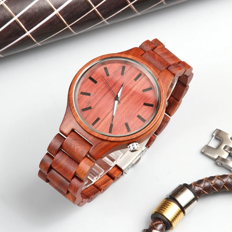 Роскошные Брендовые мужские деревянные кварцевые наручные часы спортивные