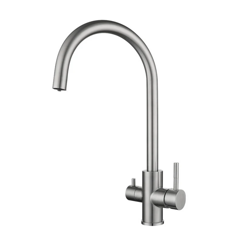 

Drinking Water Filter Lead Free 3-Way Kitchen Faucet for Reverse Osmosis System Hot and Cold Water