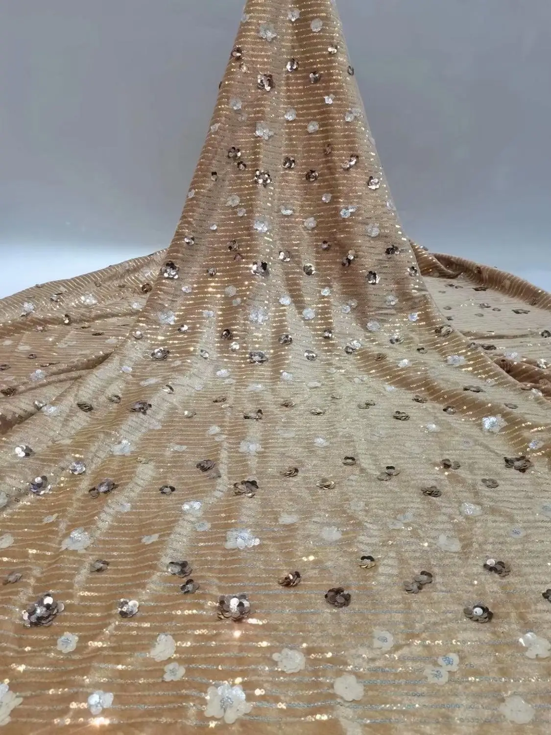 Бархатная кружевная ткань вышитая блестками в африканском стиле новинка 2020