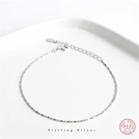 925 sterling silver minimalist style chain bracelet for women classic fashion student couple wristband jewelry accessories