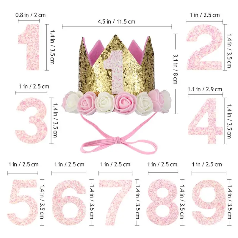 

Cat Dog Pet Birthday Party Hat with Flower Design Cosplay Costume Accessory Headwear with Number