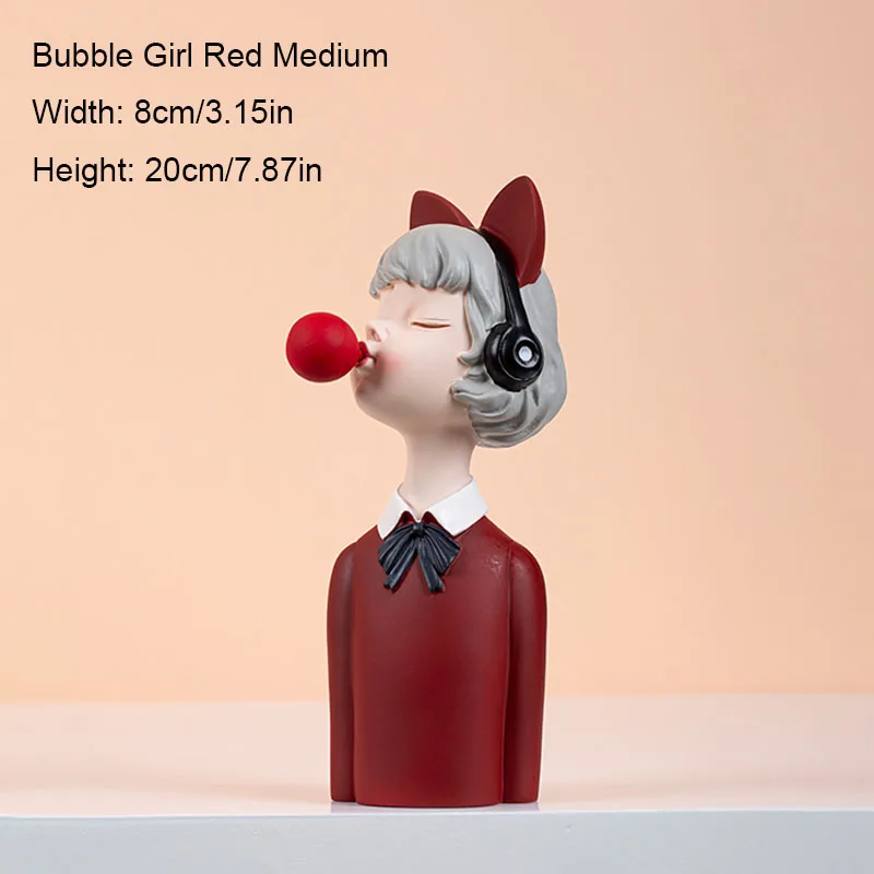 

Nordic Light Luxury Creative Resin Bubble Girl Sculpture Ornaments Living Room Desktop Decor Crafts Girl Room Furnishings Gifts