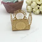 60 шт. лазерные цветочные обертки для кексов, свадебное украшение для дня рождения партия поддерживает поставки, коробка для шоколадных конфет, пирожных, детского душа