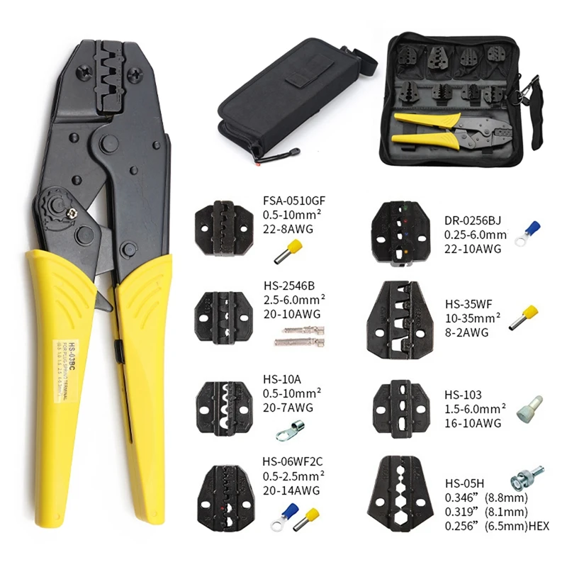 

Cable Wire Crimper Ratcheting Terminal Crimping Pliers Cord End Terminals Tool Hand-held terminal removal tool