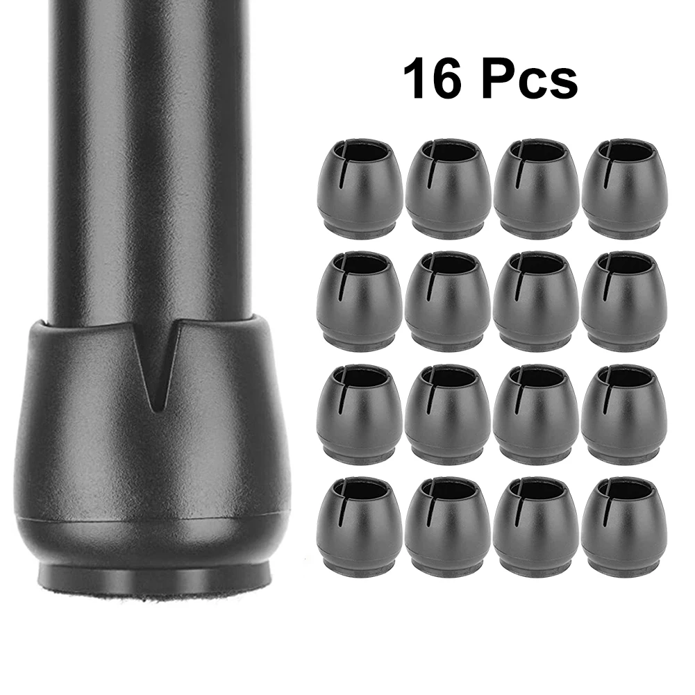 Модернизированные 16 шт. силиконовых кейсов ножек стола коврик черная