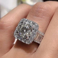 huitan newly designed engagement rings for women high quality cubic zirconia gorgeous proposal ring gift wedding bands jewelry