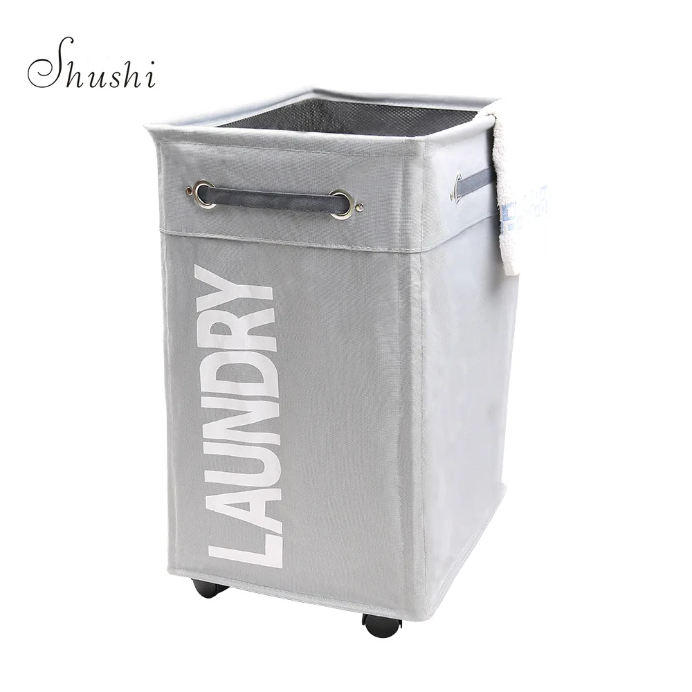 

New Rolling Laundry Organizer Hamper with Wheels Collapsible Large Laundry Basket Bag Foldable Dirty Clothes Storage Bin