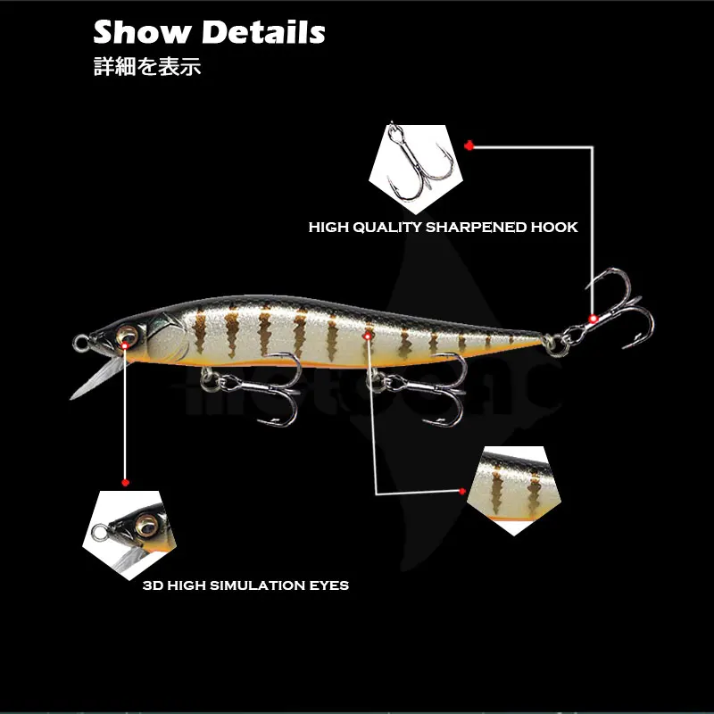 Minnow Fishing Lure Suspend Jerkbait Weights 10.5g 98mm Isca Artificial Baits Accesorios De Pesca For Seabass Fish Leurre Angeln