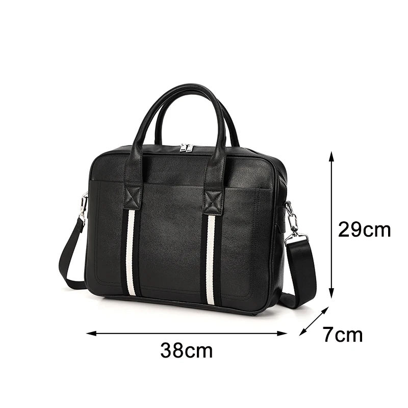 

MANET 2021 Luxury Brand Bags for Men Handbag Fashion Black Computer Bag with Shoulder Bag Large-capacity Handbag Retro Briefcase