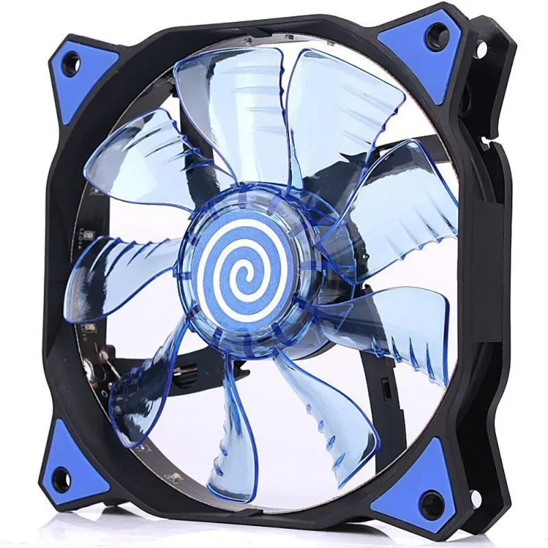 Белый 120 мм светодиодный вентилятор pc para enfriador de agua cooler del radiador del ordenador 12 В 3-4pin 1300 об/мин вентилятор caja de la comp - Цвет: Белый