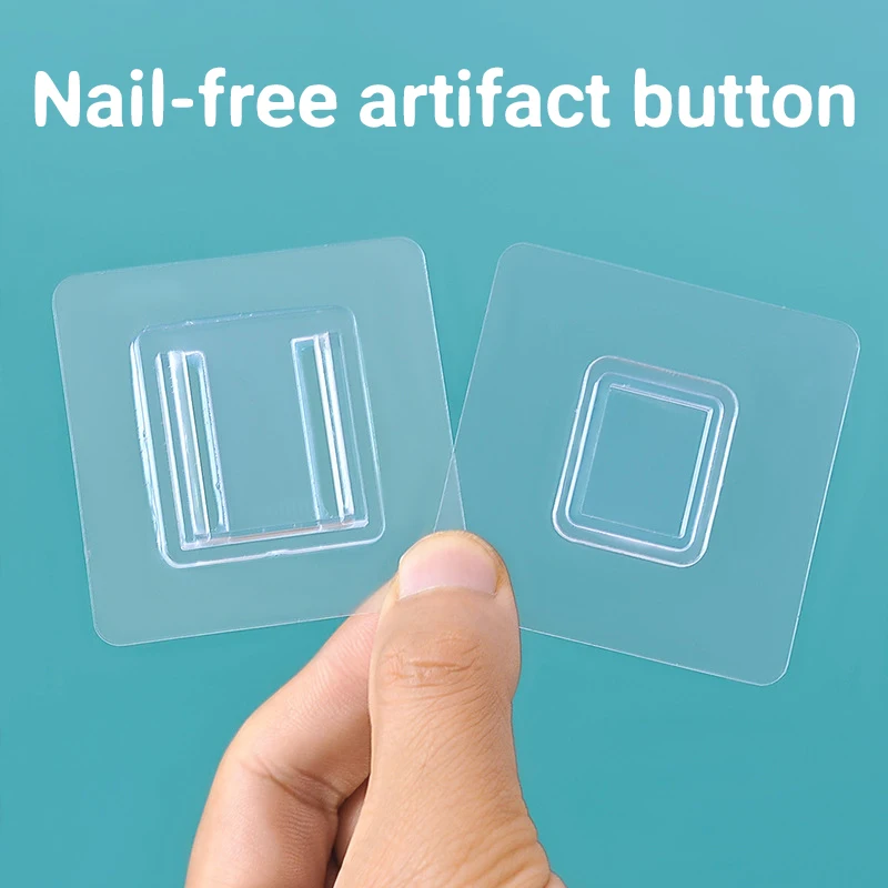 

Home Double-sided Adhesive Wall Hooks Wall Hooks Hanger Strong Transparent Suction Cup Sucker Wall Storage Holder Accessories