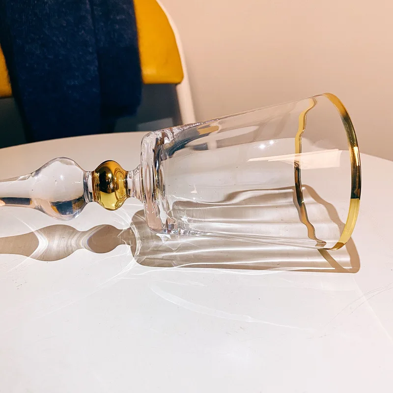 

Pumpkin Pattern 280ML Stroke Gold Pattern High-end Restaurant Home Champagne Glass Whiskey Glass