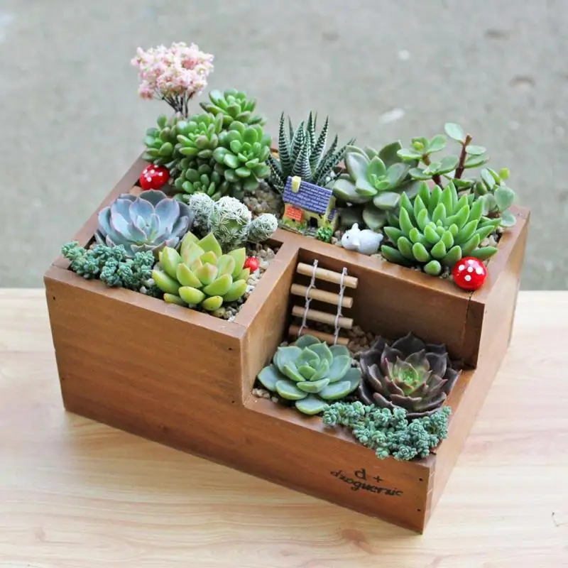 

Wooden Flower Pots for Succulent Plants Nursery Garden Planter Window Box Flower Trough Pot Plants Garden Supplies