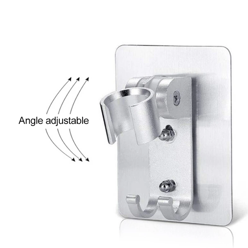 

Wall Gel Mounted Shower Head Stand Bracket Holder Adjustable Bathroom Shower Head Fitting Portable Bathroom Accessories#