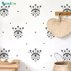 62 шт.компл. мистическая Наклейка на стену глаза и ресницы, современные виниловые наклейки с изображением злых глаз, стикеры на стену BB683