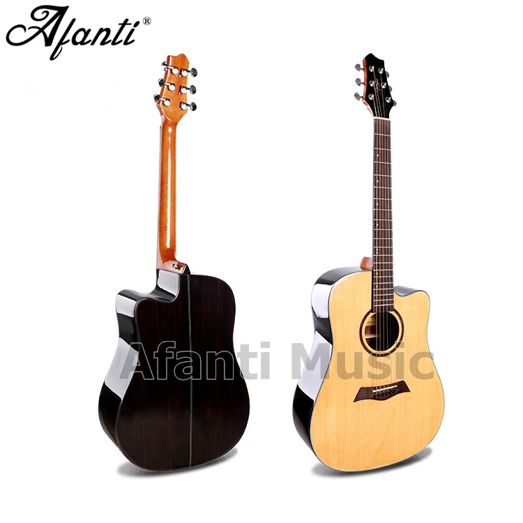 Afanti Music 40 дюймовый красный сосновый верх/палисандр задняя и боковая Акустическая