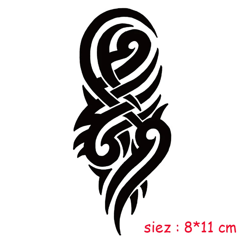 Tattoo Sticker black totem waterproof Temporary hand arm leg back Tatoo Stickers Flash Fake Tattoos for girl Woman man | Красота и