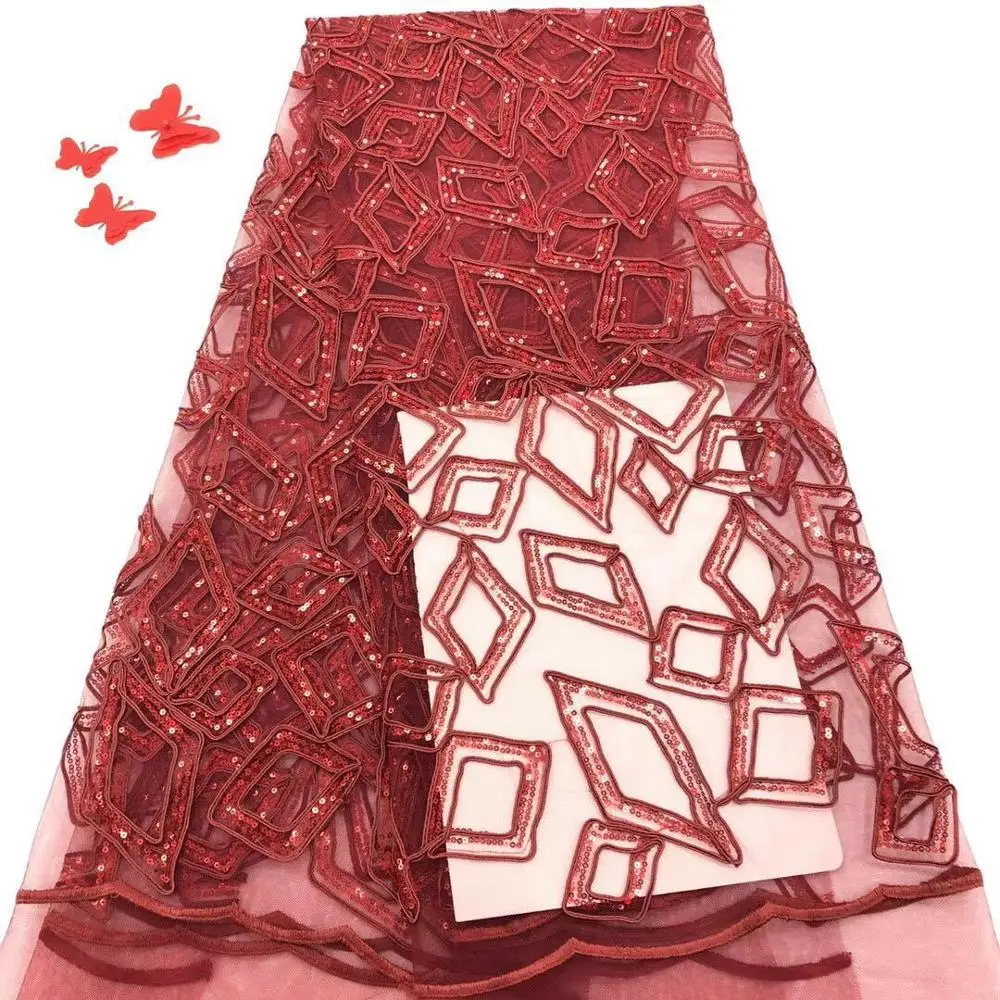 Лучшая продажа алмазной формы блесток кружевная ткань 2019 вышивка Французский