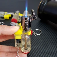 small spray gun windproof portable transparent visible gas turbine lighter outdoor camping cigar accessories mens gadget