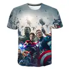 2021 летняя модная футболка для мальчиков и девочек с 3D рисунком в стиле Харадзюку со стразами, забавная Повседневная футболка с коротким рукавом и принтом, От 4 до 14 лет