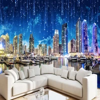 custom mural non woven wallpaper city night view 3d photo wall painting wall papers home decor living room bedroom background