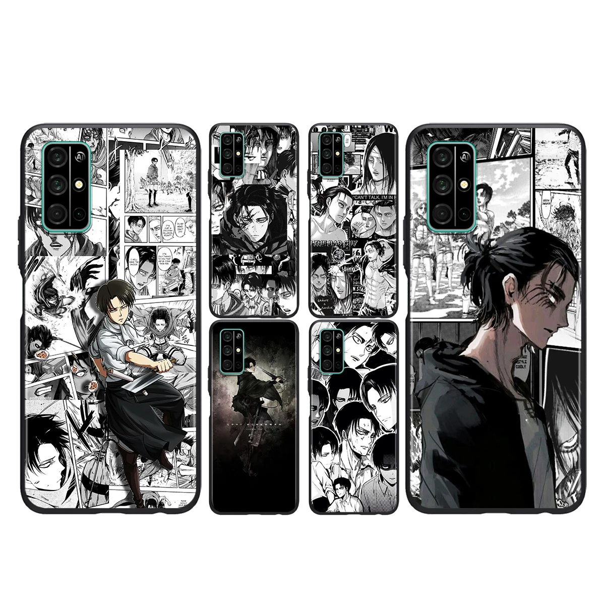 

Attack On Titan Japanese Anime for Huawei Honor V30 20 Pro 20 10i X10 9S 9A 9C 9X 8X 10 9 Lite 8A 7C 7A Pro Black Phone Case
