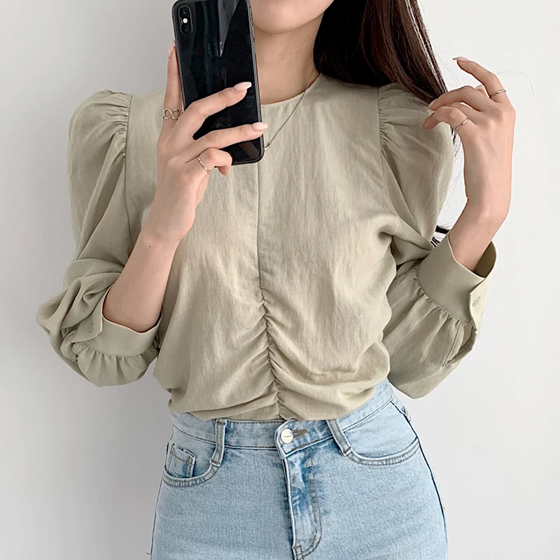 

Minimalist Office Lady Two Piece Outfits for Women Long Sleeve Blouses and High Waist Spaghetti Strap Mini Dress Elegant