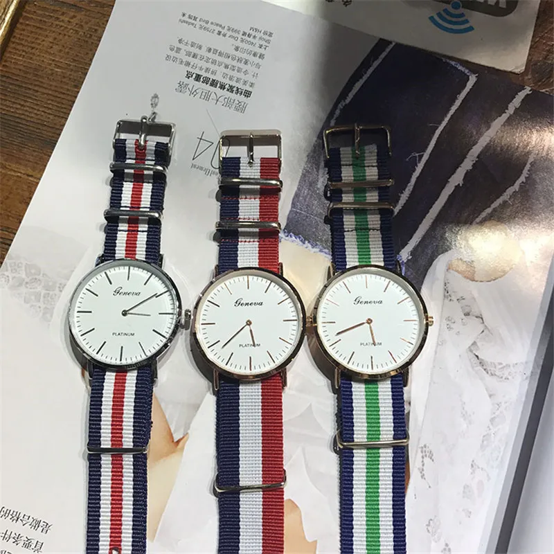 hot sale nylon strap style quartz women watch top brand watches fashion casual fashion wrist watch relojes montre femme 2018 free global shipping