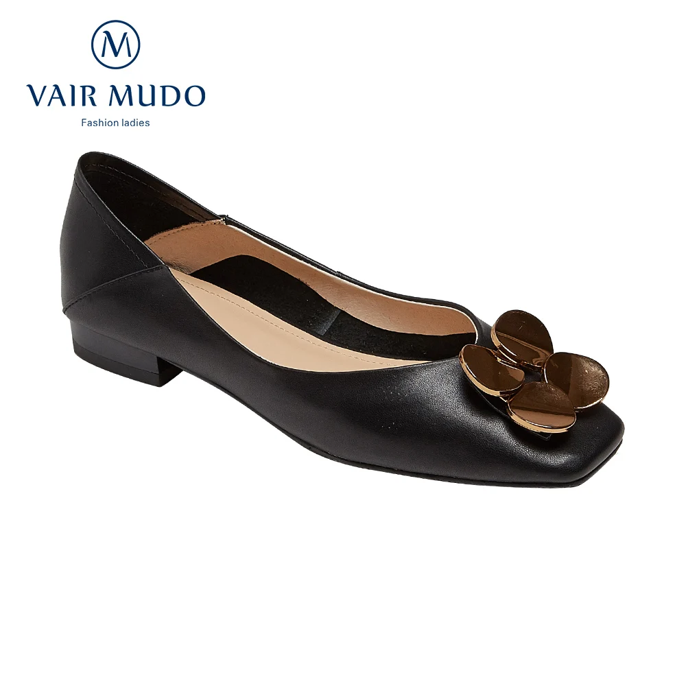 

VAIR MUDO Women Pumps Shoes Mary Janes Elegant Fashion Shoes Spring Autumn Black White Office & Career Round Toe Solid D268L