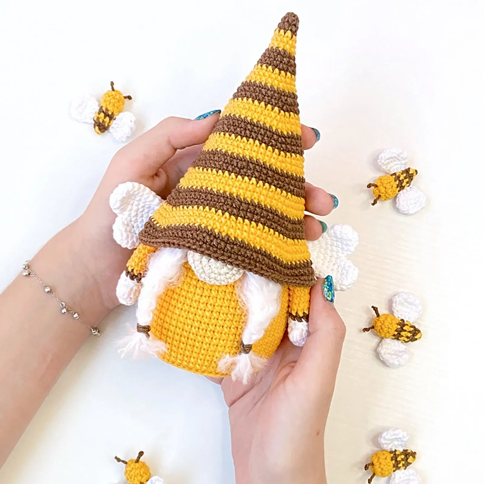 Шмель пчела полосатая гном Скандинавская плюшевая кукла ниссе шведская медовая