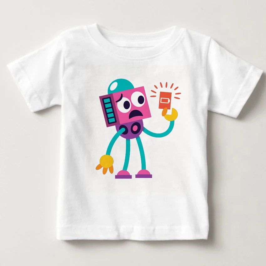 

Boys New T Shirt 2020 Summer Brand New Children T Shirts Boys Clothes Kids Tee T Shirt 100% Cotton Robot Print Baby Boy Clothing