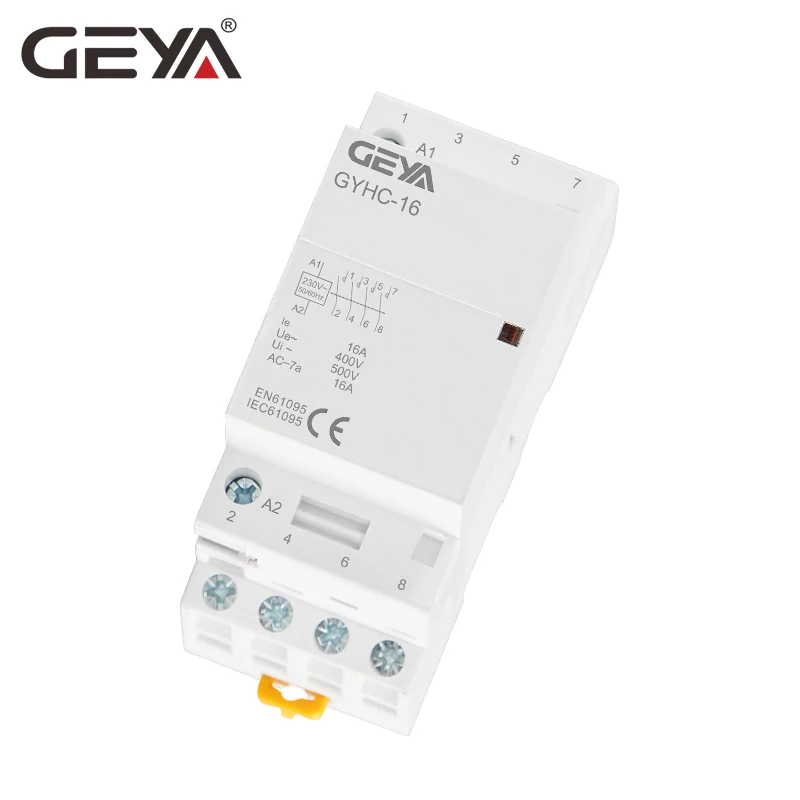 Модульный контактор GEYA GYHC 4P 16A 20A 25A 4NO или 2NO2NC 220 В/230 В 50/60 Гц на Din-рейку бытовой