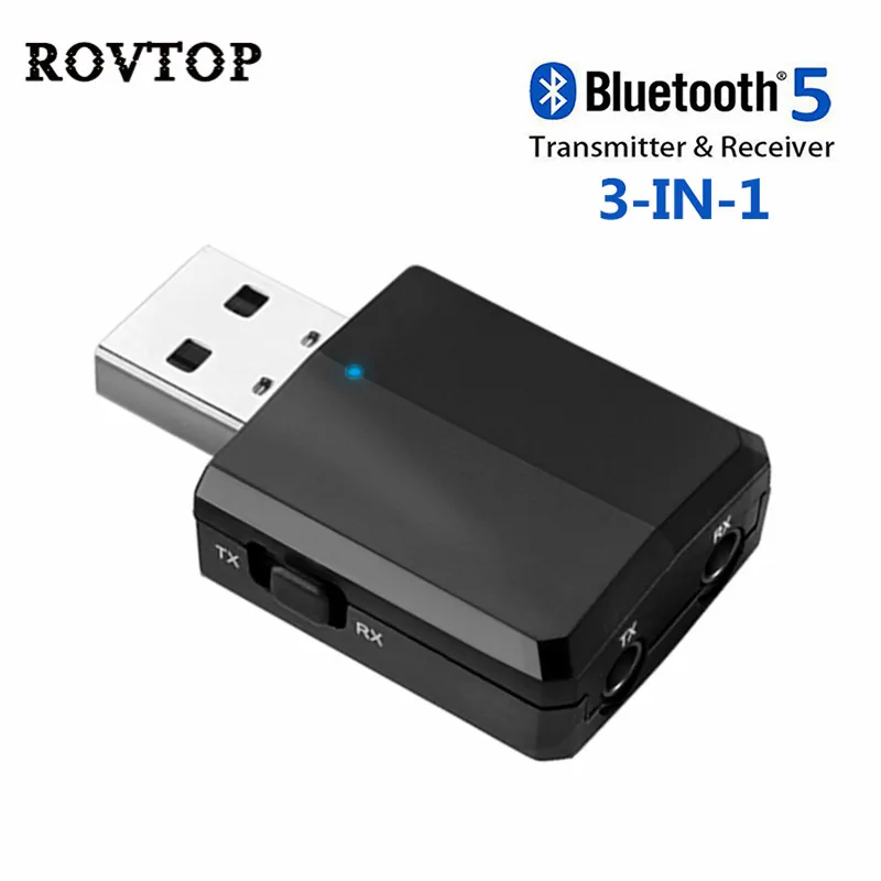 USB Bluetooth V5.0 передатчик приемник для ТВ ПК 3 в 1 беспроводной 5 мм аудио адаптер