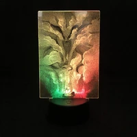 remote control color changing two tone led light two tone 3d lamp table bedroom the nine tailed demon fox japanese mythology