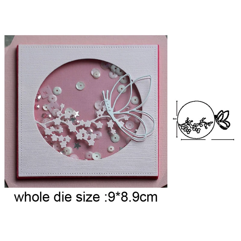 

butterfly circle flower Metal Cutting dies Scrapbooking Craft Die Cuts diy album Emboss Decoration Paper art Card make Stencil