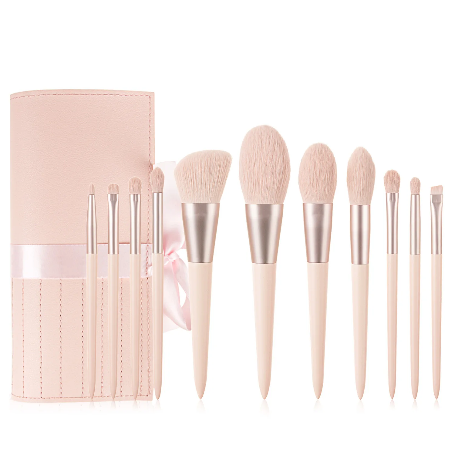 

11pcs Designer Makeup Brush Set with Bag Eyeshadow Concealer Foundation Blush Loose Powder Make Up Brushes Cosmetics Beauty Tool